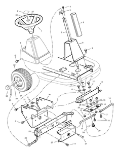 Steering Diagram and Parts List for 309006X50C  Briggs and Stratton Lawn Tractor